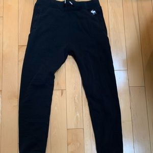 boys pair of black Abercrombie jogger sweatpants